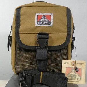 Ben Davis Waist, Shoulder Compartments Cross Body Bag Tan and Black
